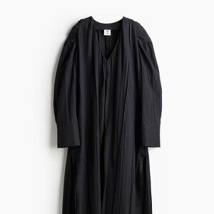 NWT - H&M Studio Crinkle Tunic (Long-Sleeve, Black)